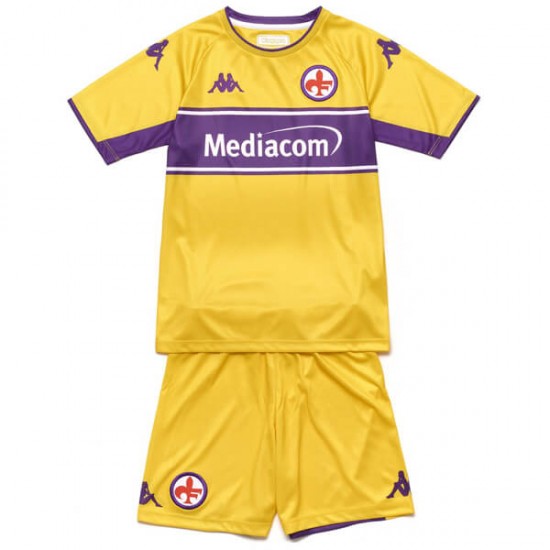 Camisola ACF Fiorentina Criança Equipamento Terceiro 2021-2022 Manga Curta